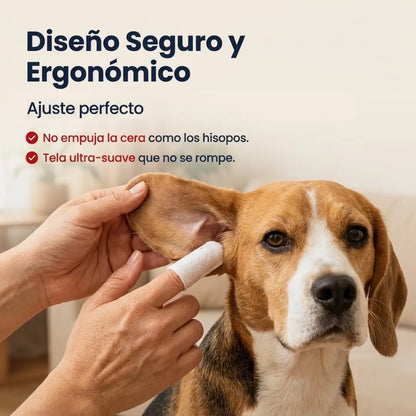 OtiCalm Pet Finger Wipes | Limpieza Fácil de Oídos