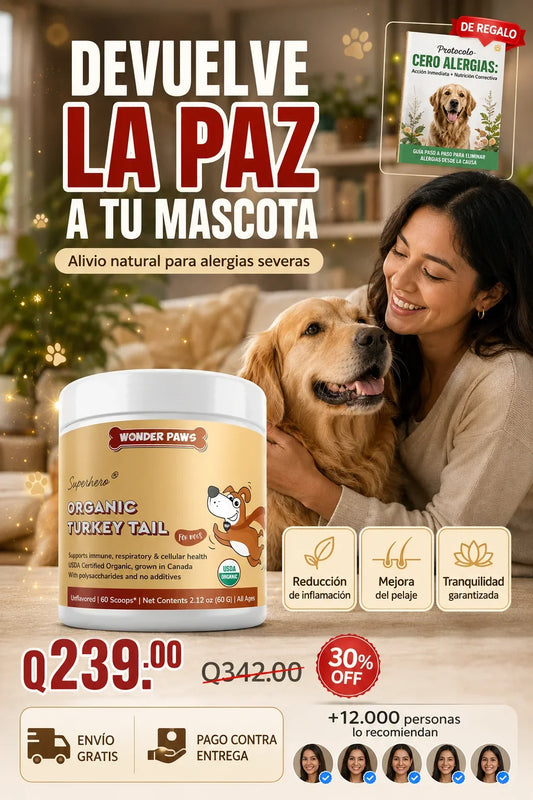 Alivio Orgánico Wonder Paws | Protección natural contra alergias severas.